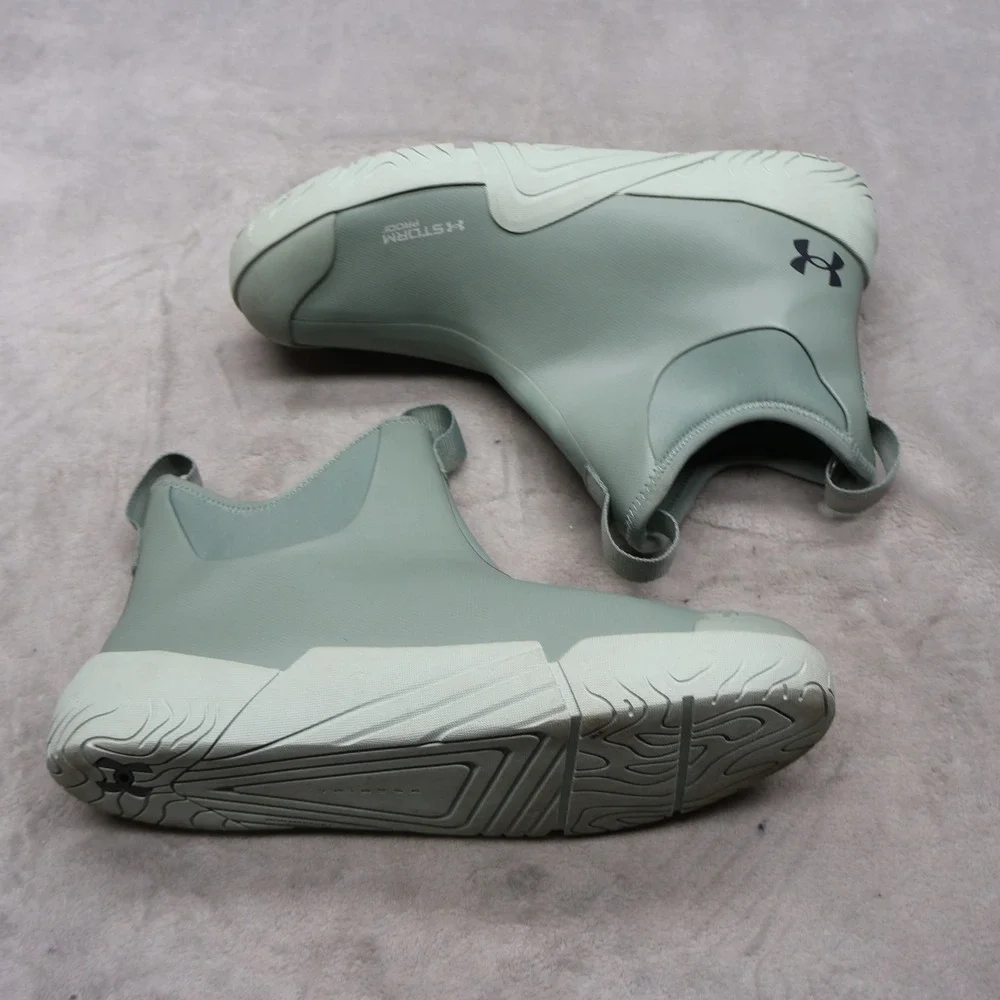 Under Armour Men 9D Deck Boots Green Charged Shoreman Waterproof Pull On Fishing